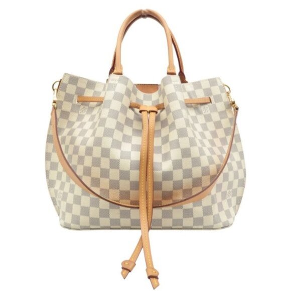 Louis Vuitton Girolata White Damier Azur Canvas Satchel Bag fbcco1325-102125 - Picture 1 of 16